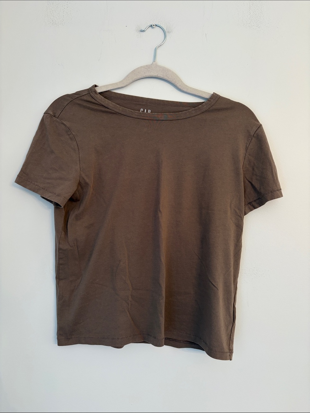 GAP Women's Short Sleeve Organic Cotton Tee — Taupe Brown